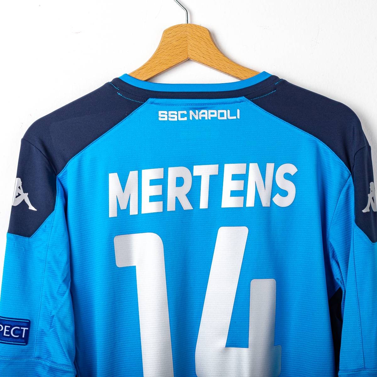 Maglia Napoli Home UEFA Kappa Mertens 14 ml 2019/2020