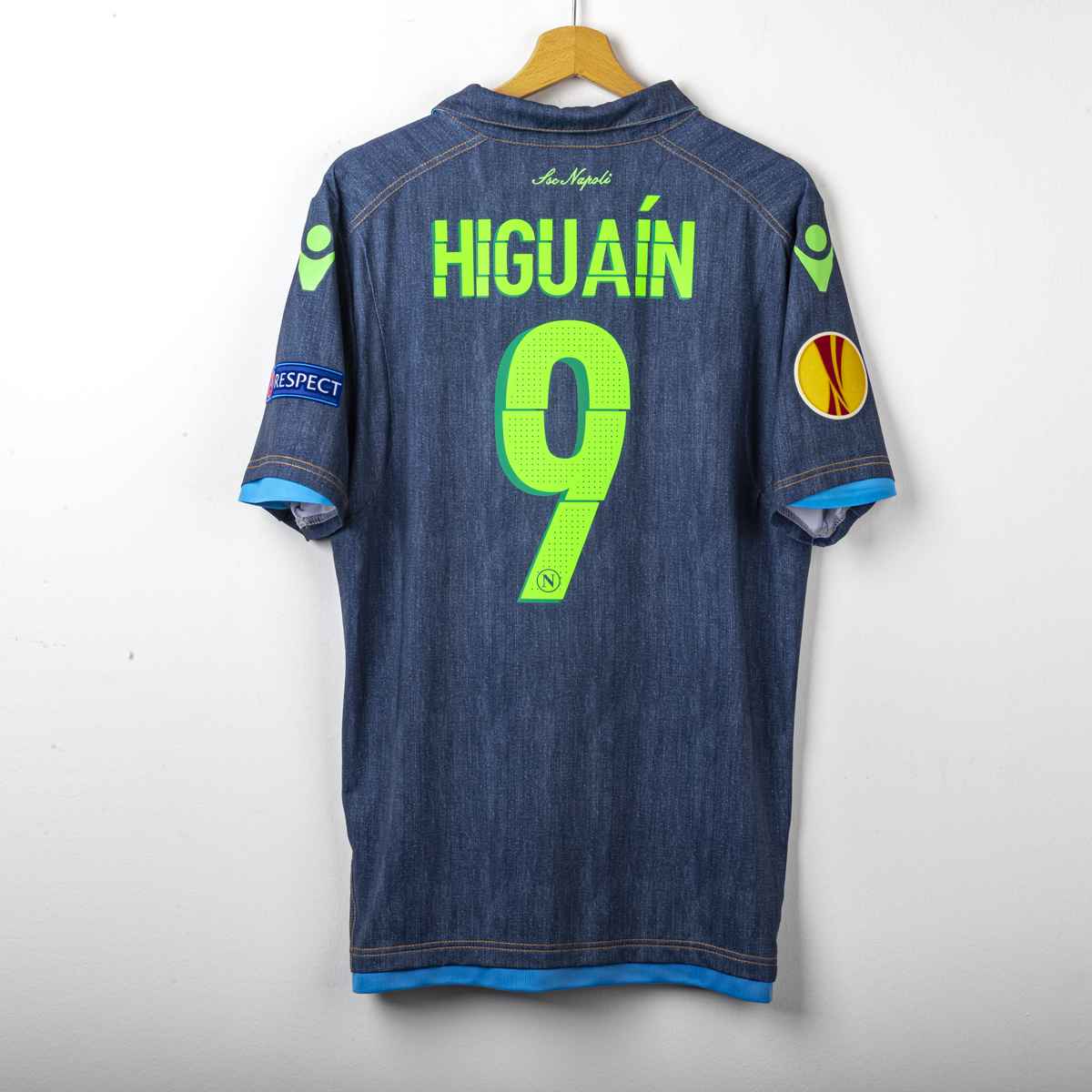 Maglia SSC Napoli Uefa Macron Higuaín 92014/2015