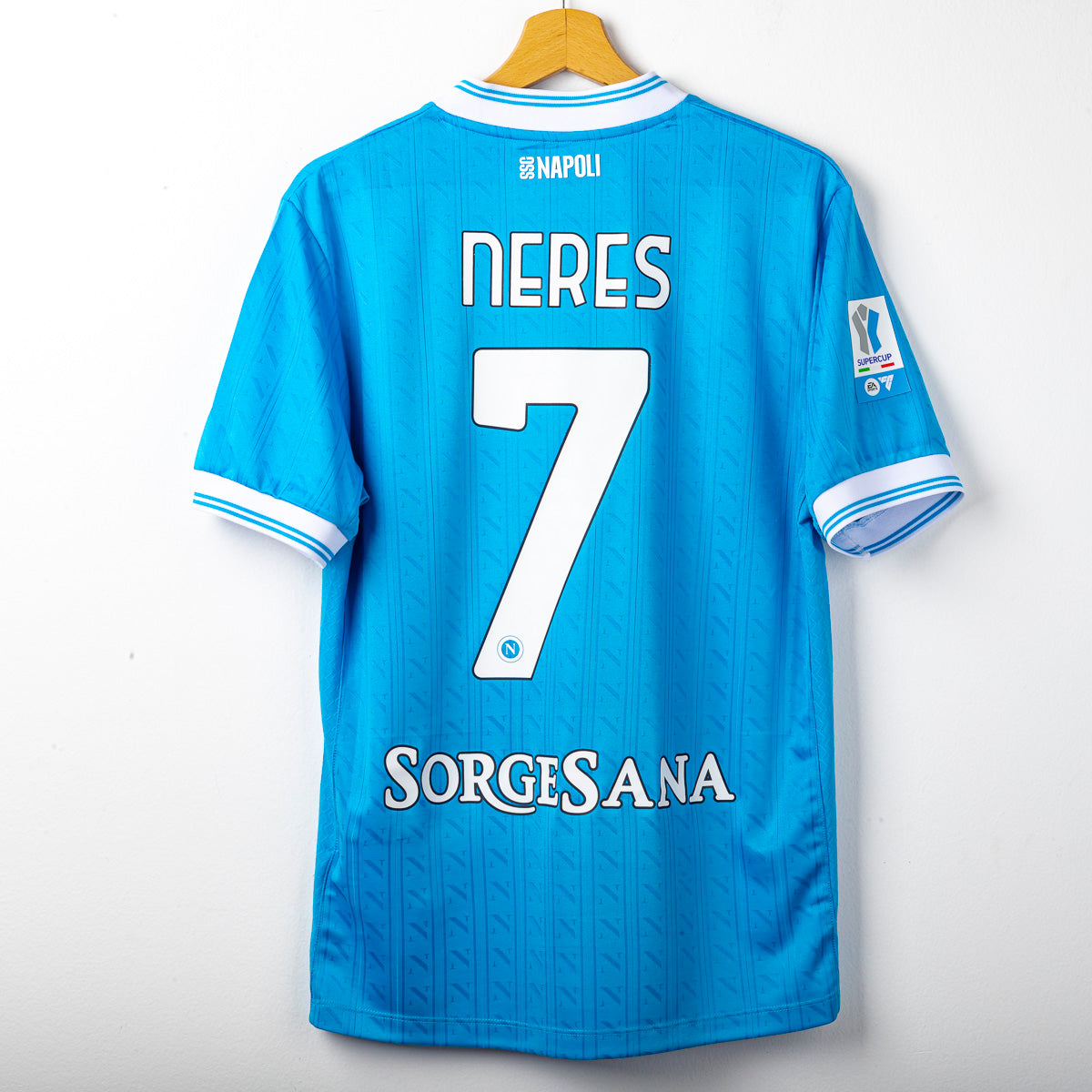 Maglia Napoli Home EA7 Neres 7 Finale Supercoppa 2025/2026