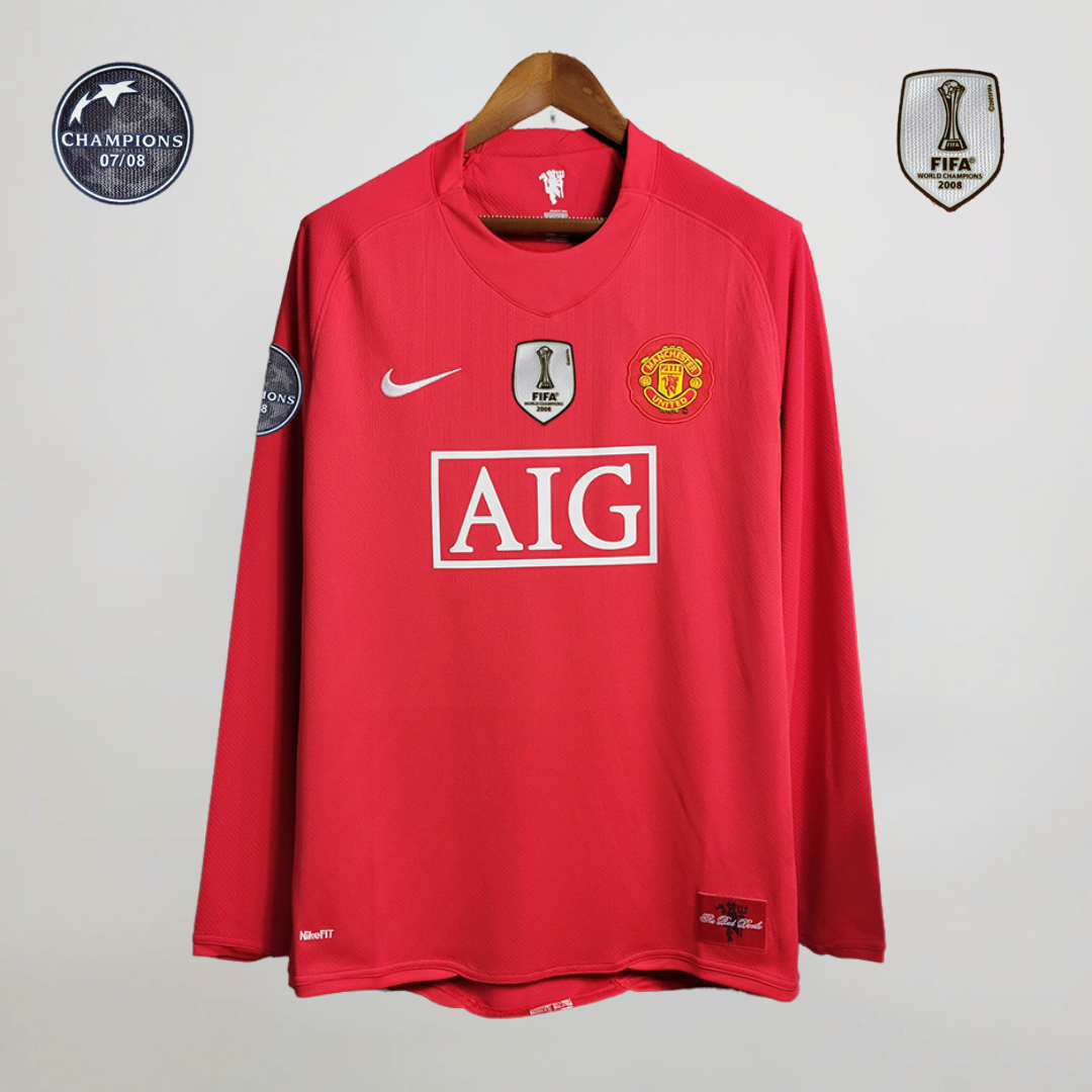 Man. United Maglia Home UCL Long 2008/09