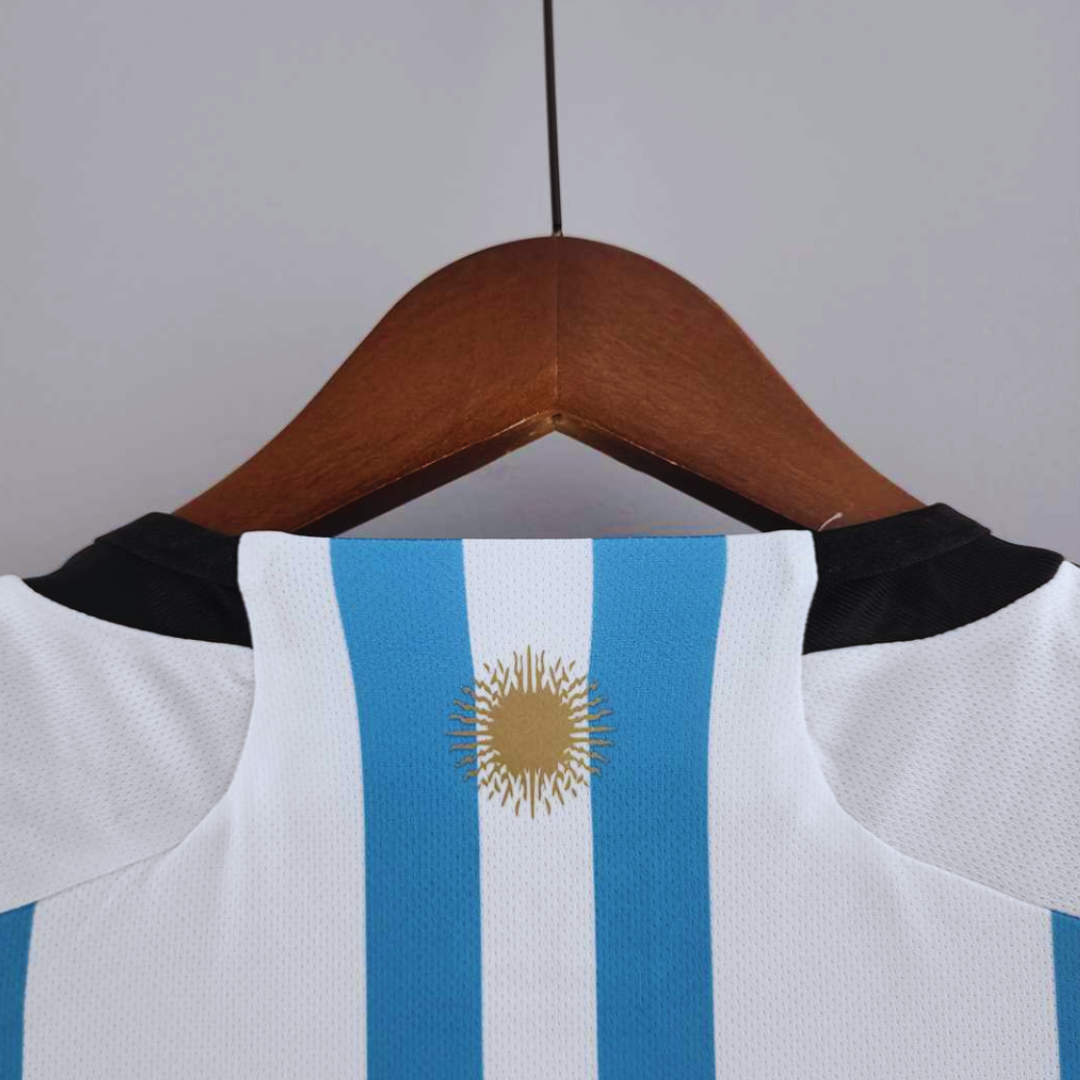 Maglia Messi Argentina Home 2022 World Cup Winners