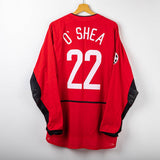Maglia Home Manchester United Nike O'Shea 22 Uefa ml 2002/2003
