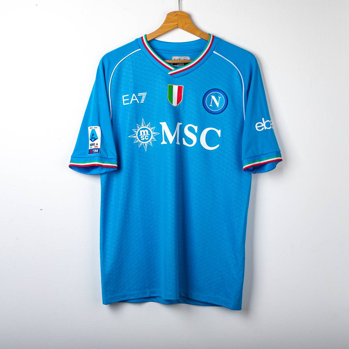 Maglia Home Napoli EA7 Osimhen 9 Autografata 2023/2024