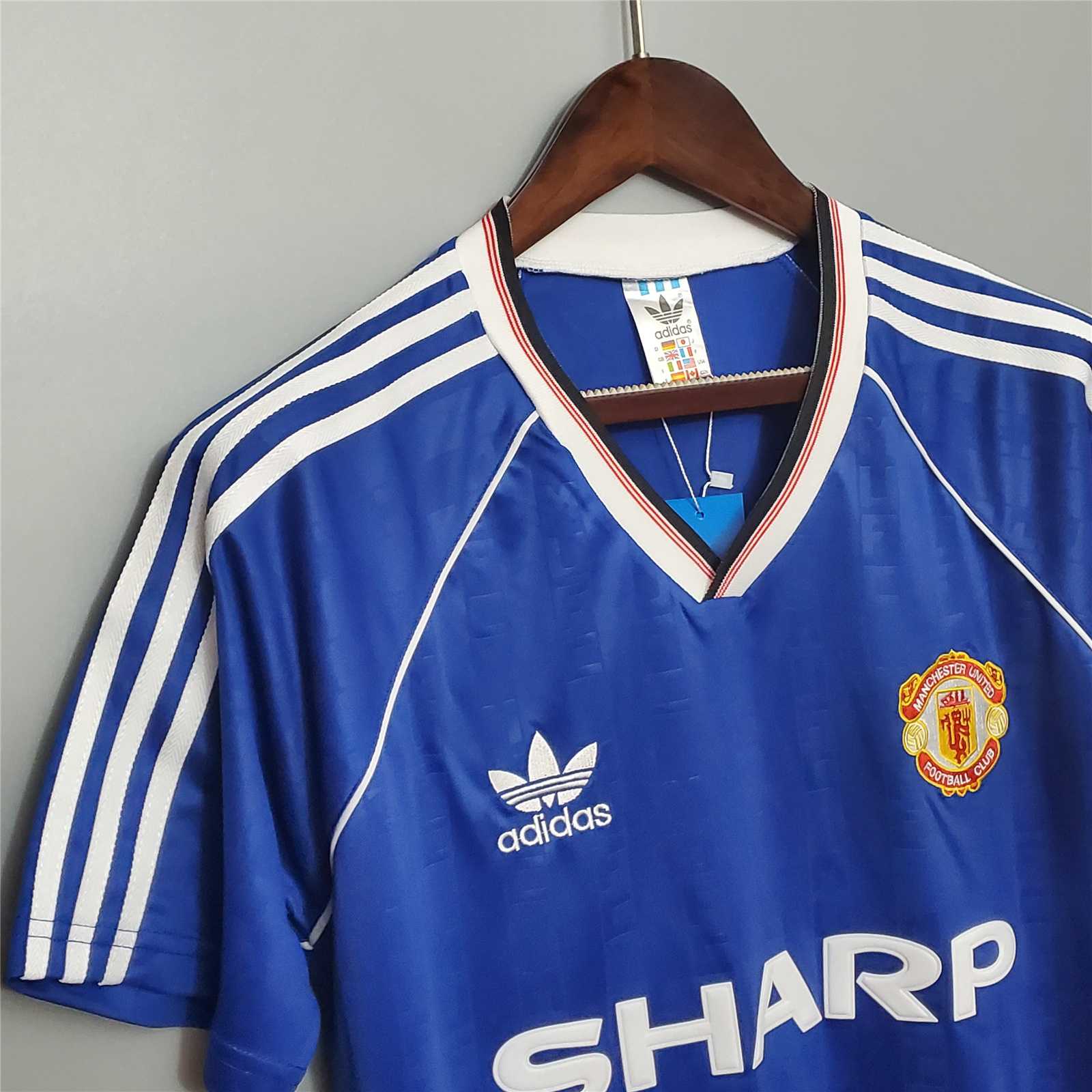 Man. United Maglia Away Blue 1988/89 - NO NOME NO NUMERO - XL